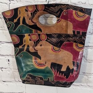 Vintage Embossed Leather Bag